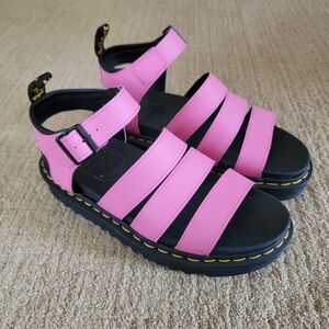 New Dr. Martens Blaire Sandals In Fondant Pink Athena, Size 10